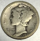 1921-D Mercury Dime 10c Key Date Ag About Good 90% Silver - 3275