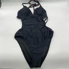 Cupshe Black Strappy One Piece Swimsuit-Long Torso-Medium-NWT