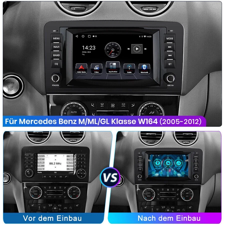 Android 14 DAB+Autoradio für Mercedes Benz Klasse ML W164 Klasse GL X164 GPS BT - Bild 4 von 4