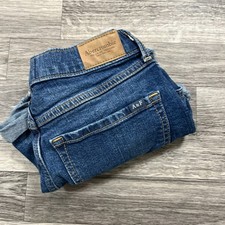 ABERCROMBIE  FITCH High Rise Shortie Short Blue Denim Jean Shorts Girl's 13/14