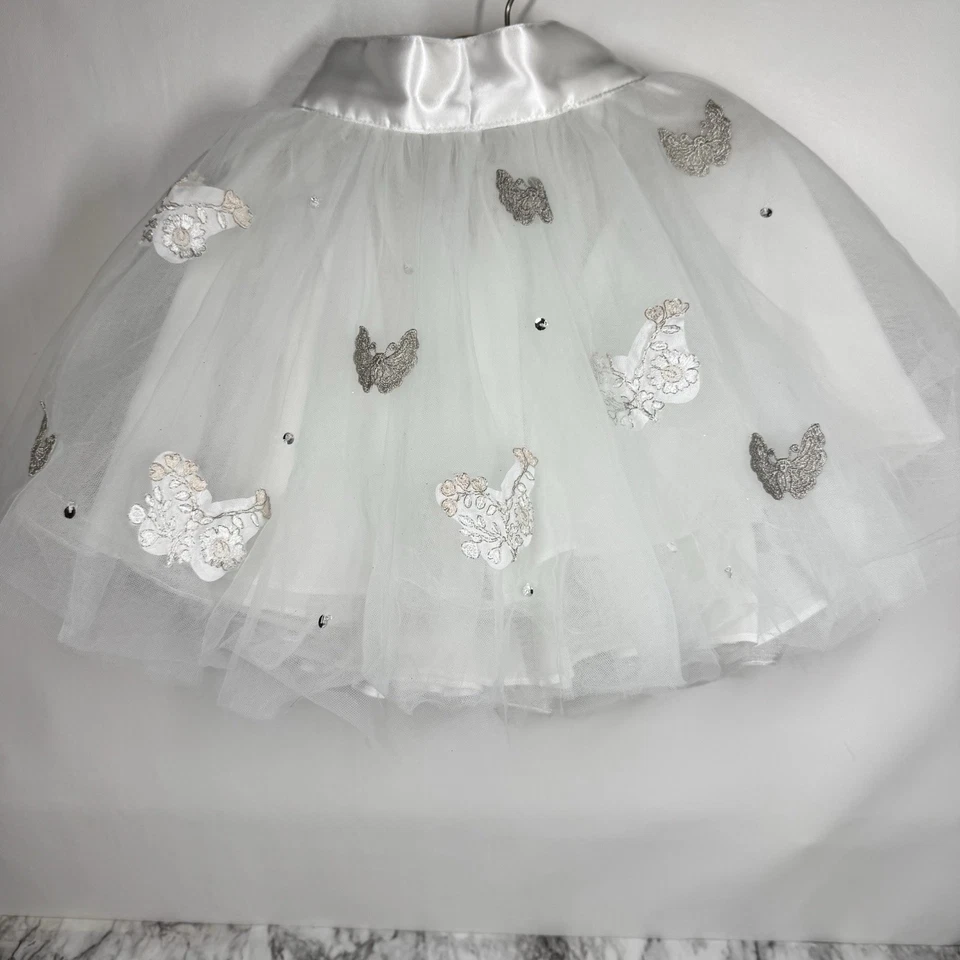Tutú Pottery Barn Kids x Monique Lhuillier Mariposa Tul Bordado Satinado 3+ Foto 4 de 4