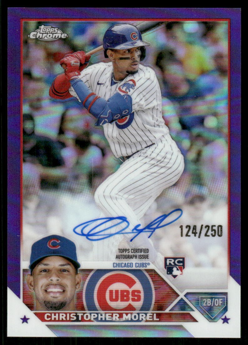 2023 Topps Chrome Rookie Auto Purple Refractor RACMO Christopher Morel Auto /250