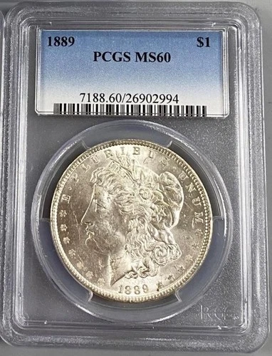 1889-P  Morgan Silver Dollar  PCGS MS60 US 90% Silver  $1  G16