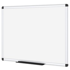 VIZ-PRO Magnetic Whiteboard/Dry Erase Board, 48 X 36 48 X 36 Inches, Silver