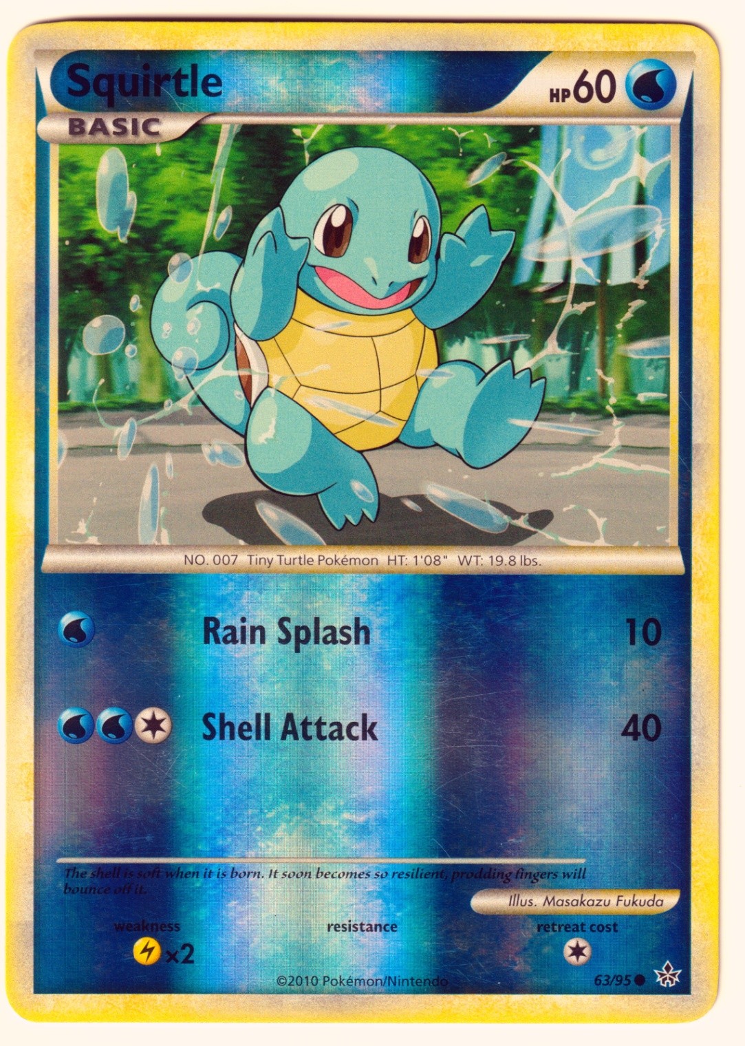 Squirtle 63/95 Reverse Holo Common Unleashed 63/95 LP Pokemon TCG
