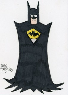 Fred Hembeck Sketch Card: Batman JLA (DC Comics)