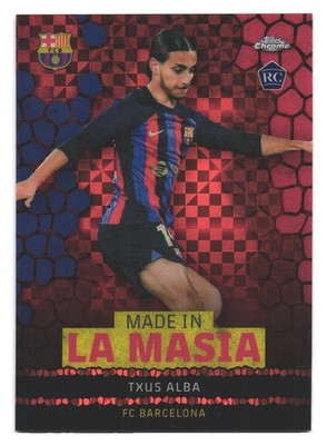 2022-23 Topps Chrome FC Barcelona Parallel Made in La Masia Txus Alba RC /25