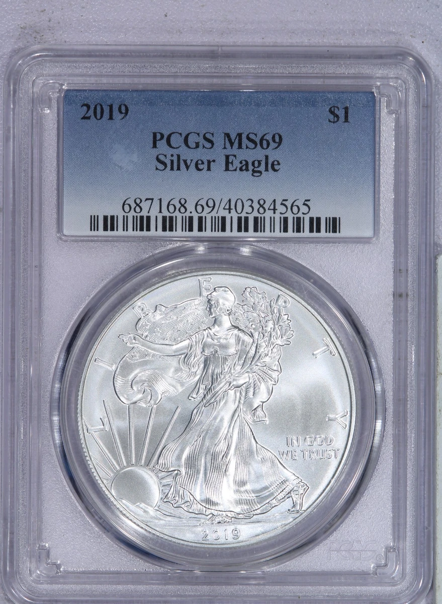 25+ American Eagle MS 69 Graded 2019 Silver Bullion Coins for sale