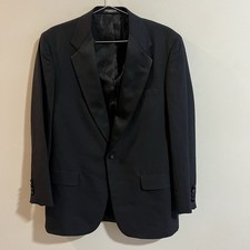 Vtg O'Connell Lucas Chelf Mens Black Blazer Coat USA Made UNITE 44