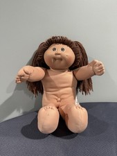 Vintage 1985 Cabbage Patch Girl Doll Brown Ha...