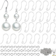 60pcs Safety Non-Allergenic Plastic Earring Hooks Ear Wire Anti Allergy Hooks...