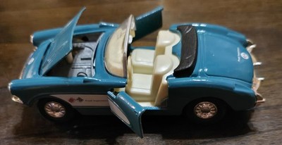 4¾'' Welly no. 9011 Blue Sunnyside 1957 Corvette Convertible Die Cast Loose Car
