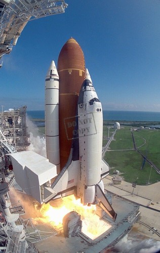 FOTOGRAFÍA del transbordador espacial de lanzamiento STS-58 Columbia 8X12 - Imagen 1 de 1