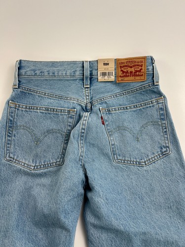 Levi's Women 501 Original Fit Patched Straight Leg Button Fly Jeans Blue NWT - Picture 15 of 19