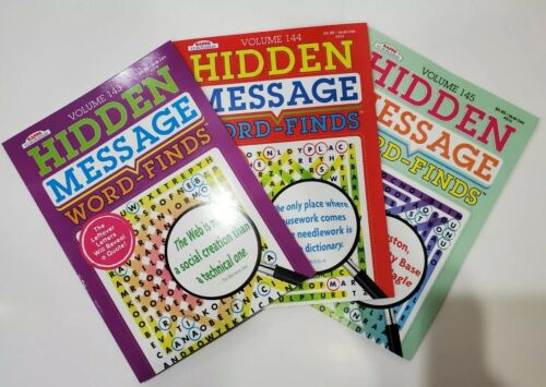 3 New Hidden Message Word-Finds Puzzle Book Vol#143,144,145 Search,Hunt,Activity - Picture 2 of 8