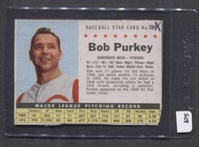 1961 Post #184 Bob Purkey (Reds) (SC9) (Box) (MK)  Ex
