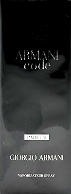 GIORGIO ARMANI CODE PARFUM SPRAY FOR MEN 0.5 Oz / 15 ml BRAND NEW
