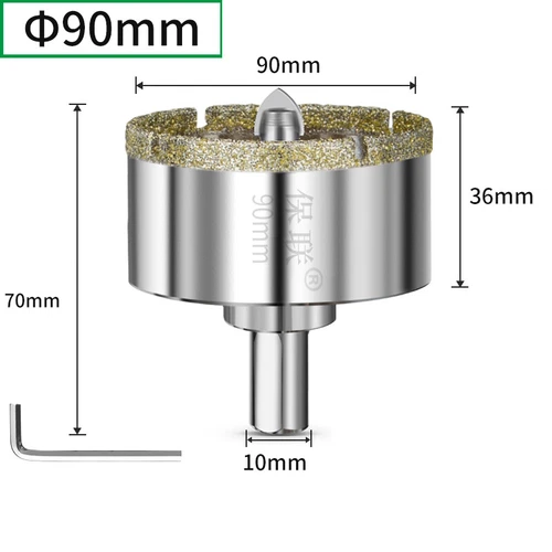 Diamantbohrer 16mm - 120mm Bohrkrone Lochsäge Fliesenbohrer Keramik Marmor Glas - Picture 35 of 41