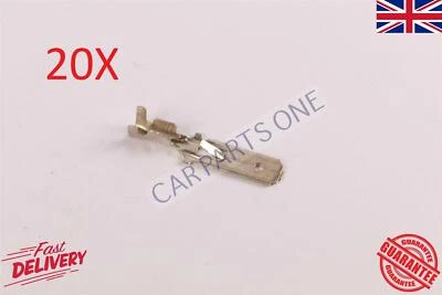 PARLEX 20X Uninsulated Male Silver 6.3mm Spade Terminal Connector Crimp Electrical Wire