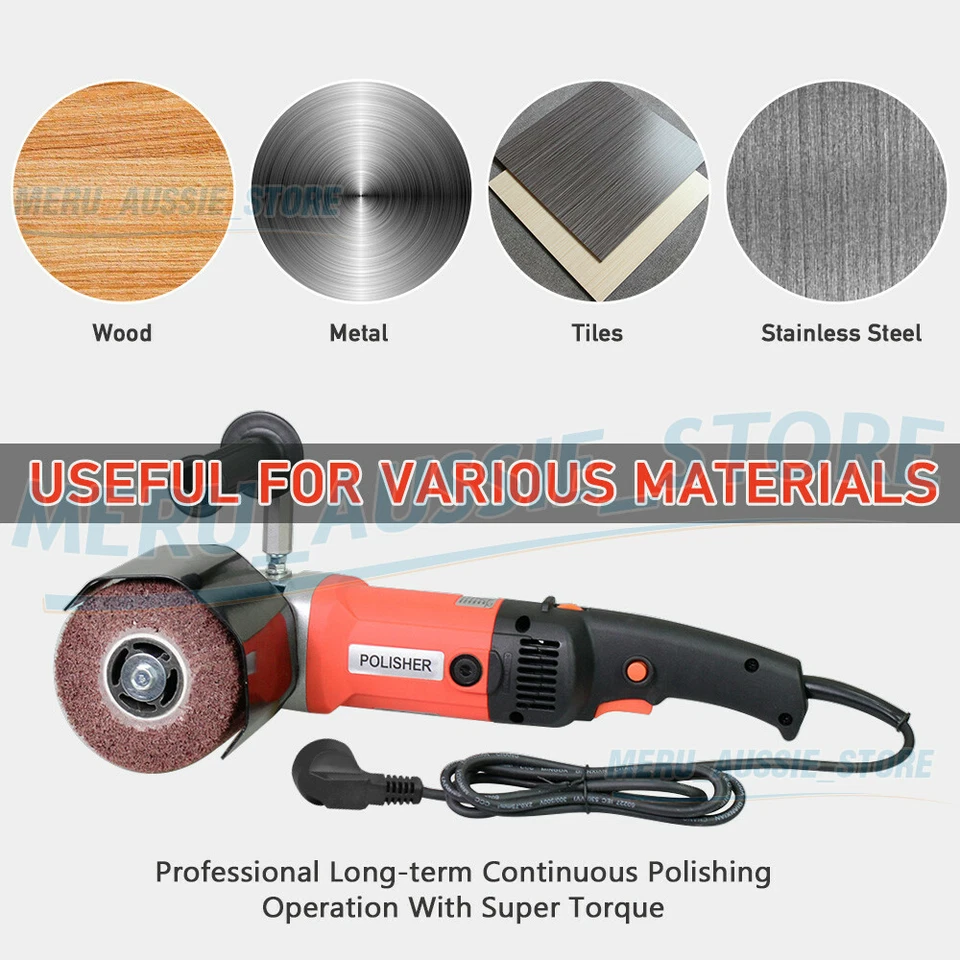 Electric Burnishing Polishing Machine Burnisher Sander Polisher+2 Grinding Wheel - image 2 of 4