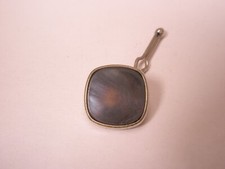 SINGLE 1 1/2" Gray Square Mother of Pearl Vintage Formal Tux Shirt Stud c133