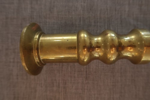 Pair Vintage Ornate Brass Candlesticks Heavy Large Baroque Gothic Decor 19" - Picture 15 of 19