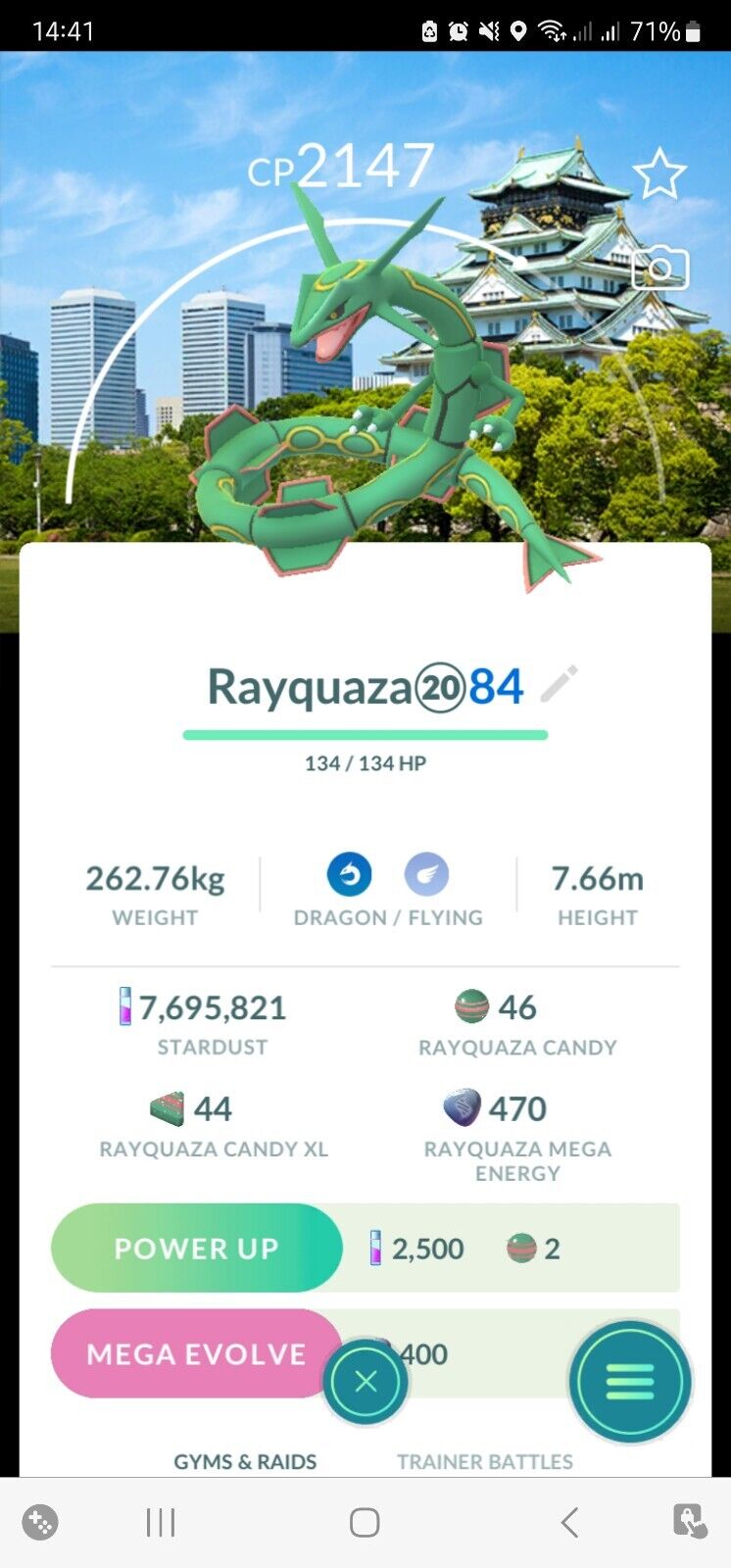 Rayquaza shiny - DRAGON ASCENT - Rare pokemon GO (Read Description