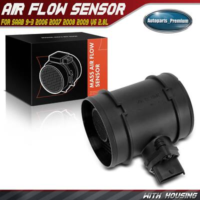 1x New Mass Air Flow Sensor for Saab 9-3 2006-2009 V6 2.8L With Housing 93185455