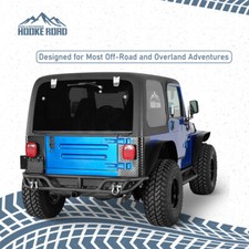 Fit 1997-2006 Jeep Wrangler Tj Tubular Rear Bumper W D-ring Hitch Receiver