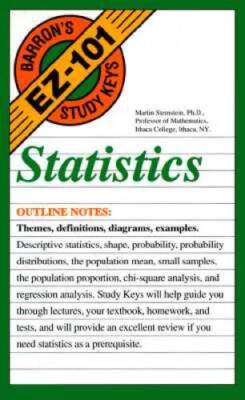 Statistics (Barrons EZ-101 Study Keys) - Paperback By Sternstein, Martin - GOOD
