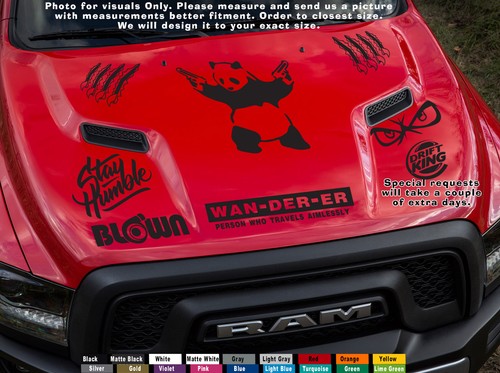 Funny Panda with Guns JDM Car Truck Fits Jeep Window Phone Sticker Decal - Picture 5 of 12