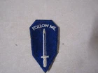 GENUINE MILITARY PATCH WW2 TO VIETNAM ERA US ARMY INFANTRY SCHOOL FOLLOW ME