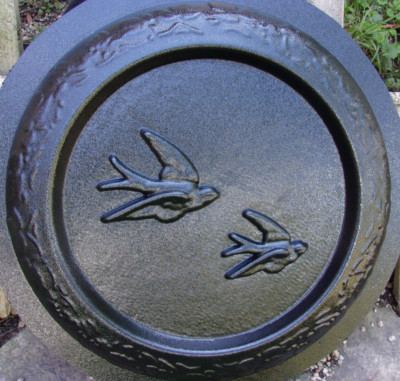 Birdbath plastic mold concrete plaster casting mould 16'' x 1.5''