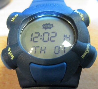 SWATCH .BEAT NAVY BLUE RARITÄT MODELL SAMMLER VINTAGE UHR NEU IN BOX @time