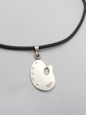 Cozzi Gioielli Color Palette Pendant Necklace Silver 925 & Rubber Painter