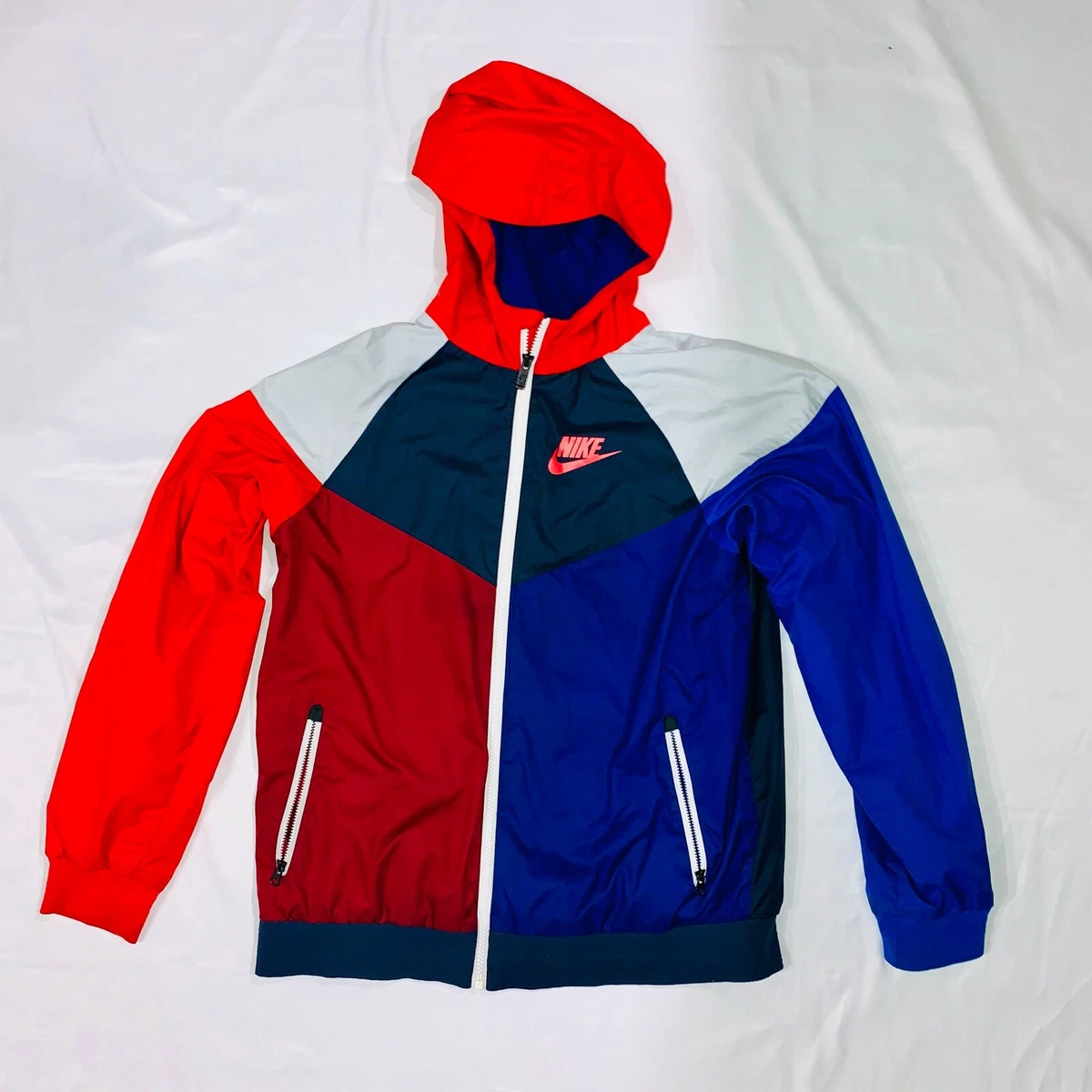 Veste coupe vent kway nike sport bleu rouge