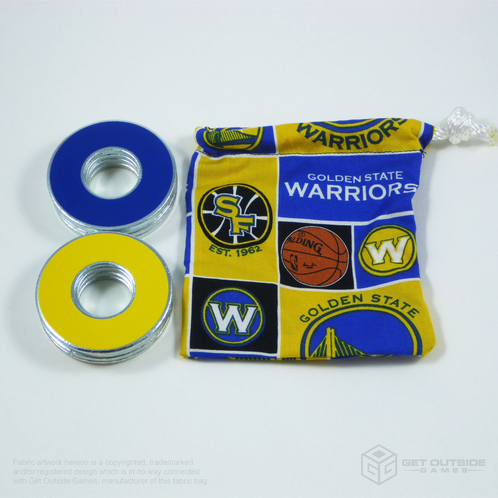 8 VVashers™ w Golden State Warriors Weekly update Washer Bag Toss Max 74% OFF Fabric