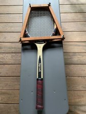 Vintage Tennis Racquet Spalding Krobat woodstar Belgium all white ashbow