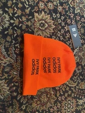 Beyoncé IVY PARK X Adidas Unisex Adults Logo Neon Orange Beanie - GK7384 NEW