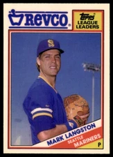 1988 Topps Revco League Leaders MARK LANGSTON #33 Seattle Mariners