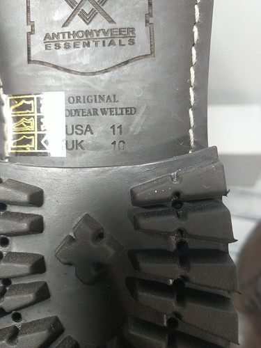 Anthony Veer Herren Grant Budapester Leder Elegant Stiefel Dunkelbraun Größe 11 - Bild 9 von 10