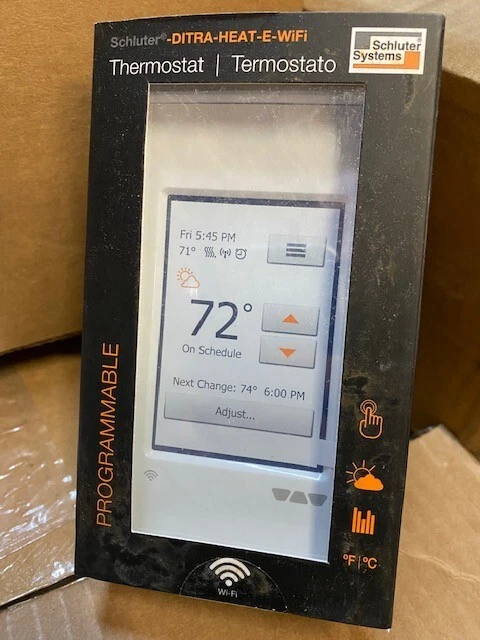 SCHLUTER DHERT104/BW DITRA HEAT Thermostat Programmable e WiFi (NEW)  853436002144 | eBay