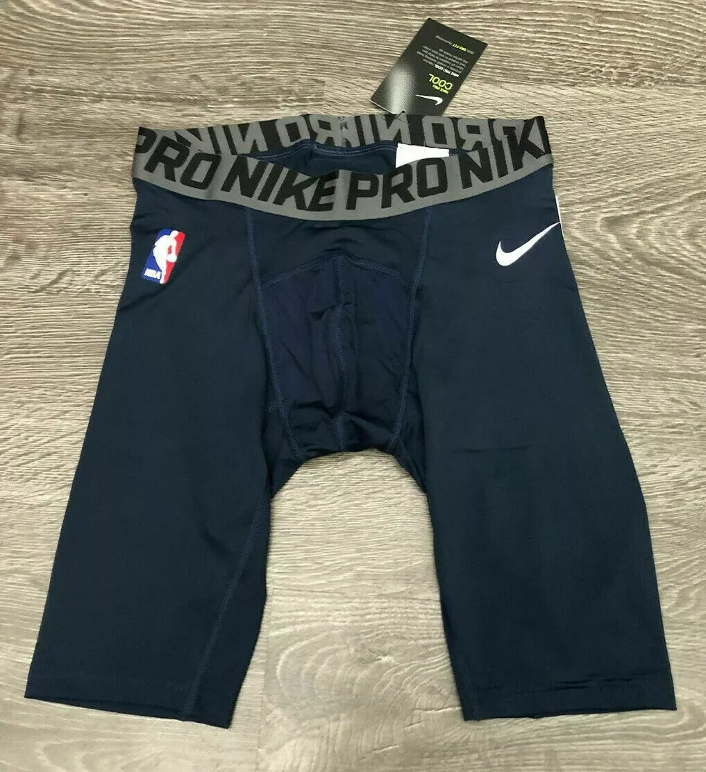 NIKE PRO NBA COMPRESSION SHORTS TEAM ISSUE PE 880802-419 Navy Blue