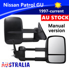 <!--F#f_0-->Manual Extendable Towing Mirrors fit Nissan Patrol GU Y61 Cab Chassis 1997-On<!--F/-->