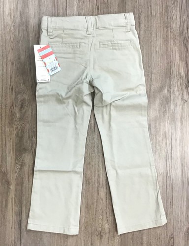 Boys' School Uniform Bootcut Stretch Chino Khaki Pants Pita Bread/530439 size 4 - Picture 3 of 3