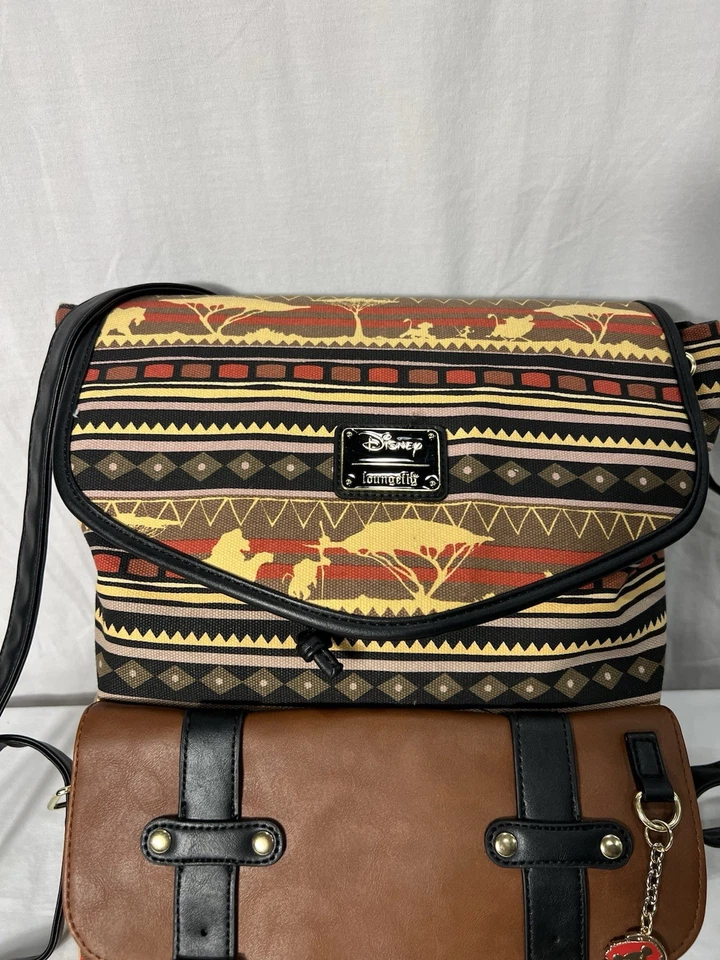 Loungefly Disney The Lion King Safari Backpack Rucksack Canvas Brown Tan Large - Image 2 of 4