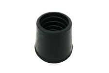 Shepherd 12 Pack Non-Slip Round Rubber Leg Tip 1-1/2" - of 12, Black