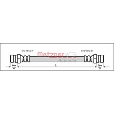 Metzger Bremsschlauch hinten für Citroen Ax Xsara Zx Peugeot 306