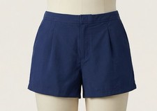 Lands End Women  s Swimsuit Shorts Size 6 Navy Wrap Pockets Built-In Liner NWT/