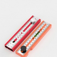 Foldable Depth Ruler Rotatable Knob Multi Angle Protractor Ruler Built-in Level